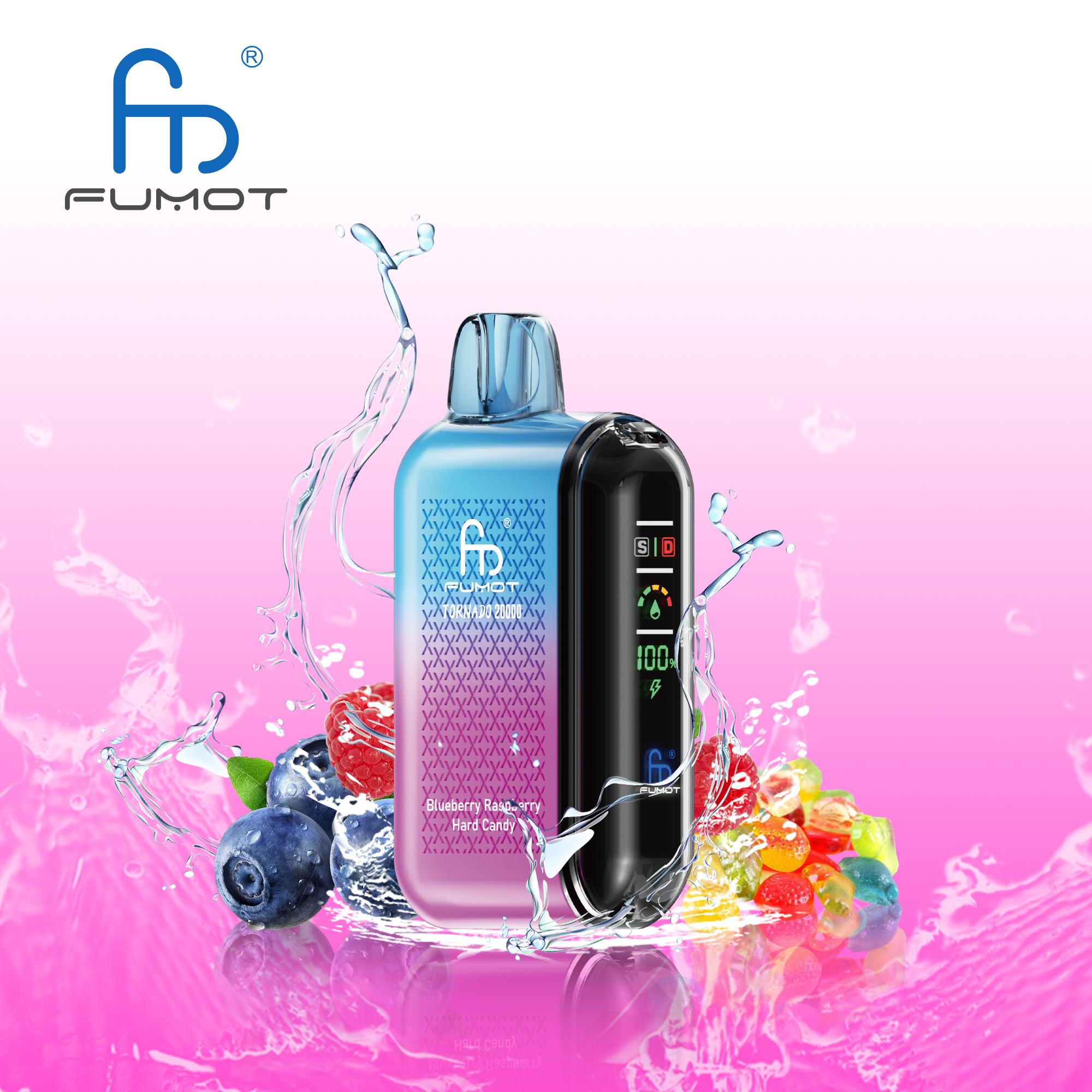 alfakarjuice.com Randm Tornado 20K(20000) Puffs LCD Screen 28ML of E-liquid Metal Painting Craft Disposable Vape